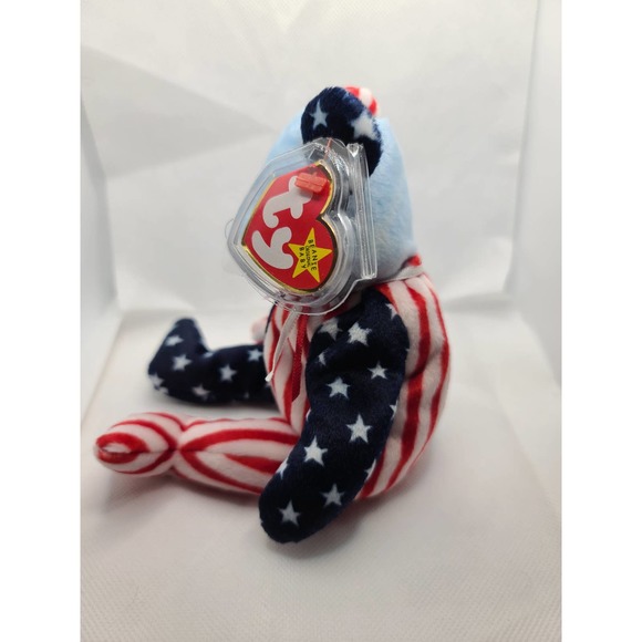 Ty Beanie Baby Spangle Blue Face Bear - Picture 2 of 8